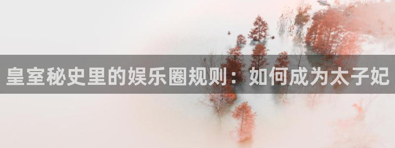 彩虹多多体育注册：皇室秘史里的娱乐圈规则：如何成为太子妃