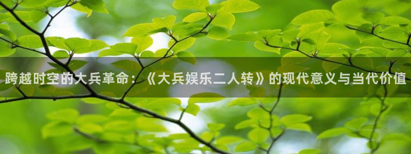 彩虹多多2体育：跨越时空的大兵革命：《大兵娱乐二人转》的现代意义与当代价值