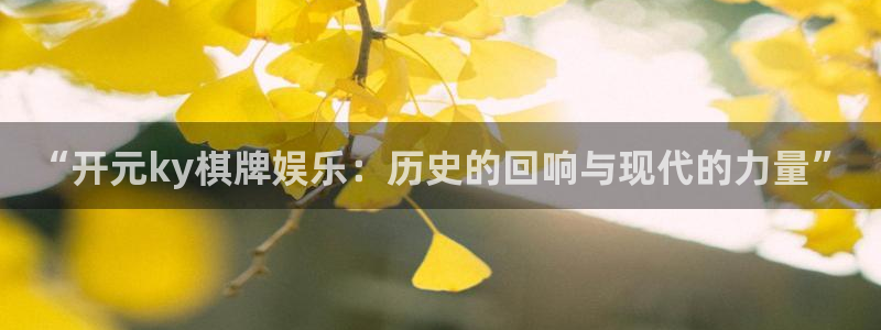 彩虹多多2体育登录入口：“开元ky棋牌娱乐：历史的回响与现代的力量”